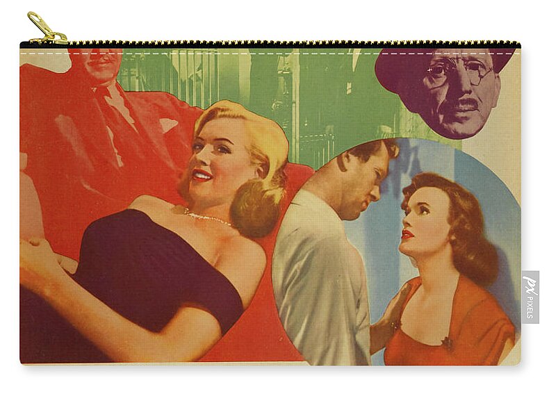  The Zip Pouch featuring the painting Marilyn Monroe in THE ASPHALT JUNGLE Movie Poster by Vintage Collectables