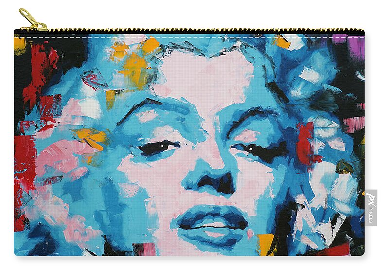 Marilyn Monroe Zip Pouch featuring the painting Marilyn Monroe by Richard Day