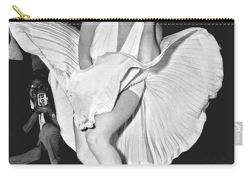 Marilyn Monroe Carry-all Pouch featuring the digital art Marilyn Monroe - Seven Year Itch by Georgia Fowler