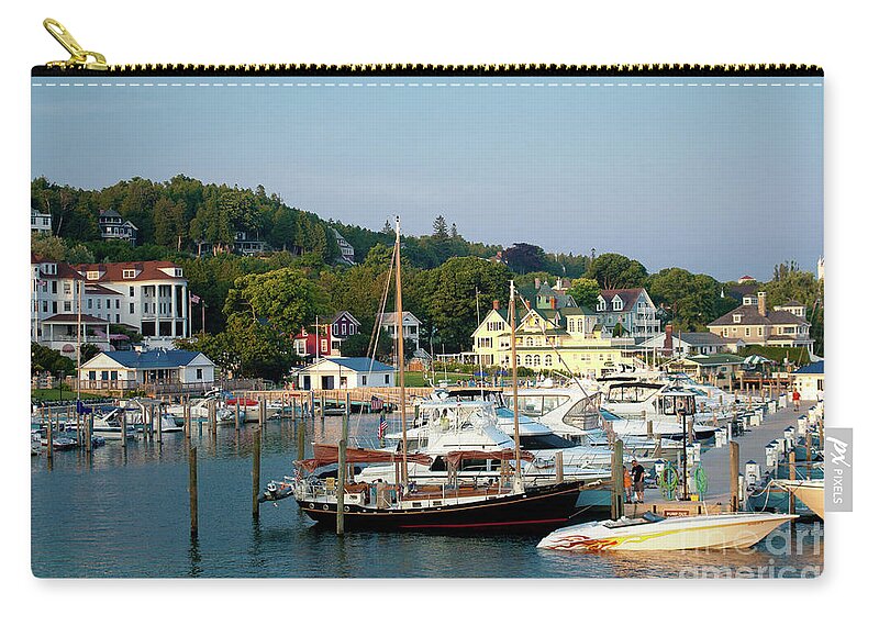 Mackinac Island Carry-all Pouch featuring the photograph Marina at Mackinac Island by Rich S