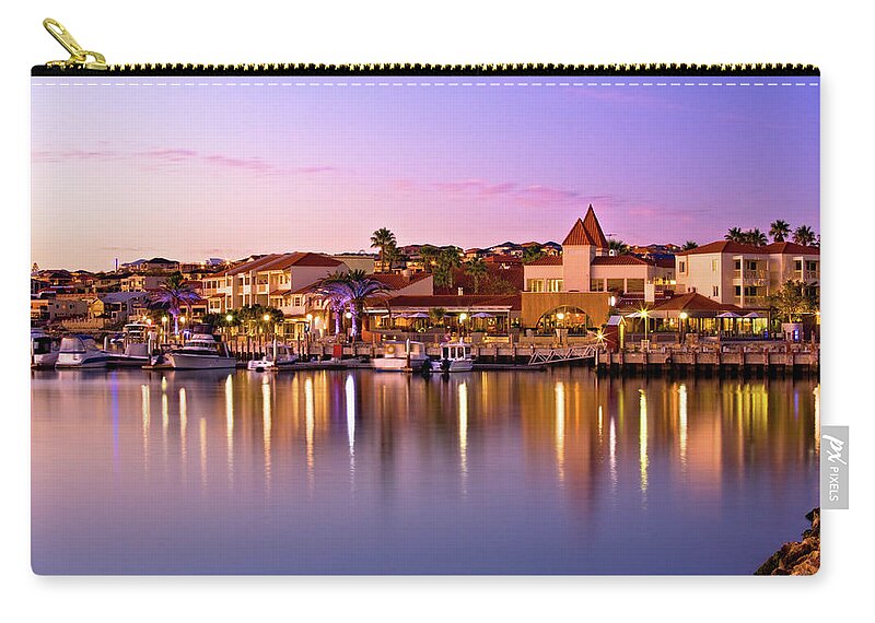 Perth Zip Pouch featuring the photograph Marina Sunset, Mindarie by Dave Catley