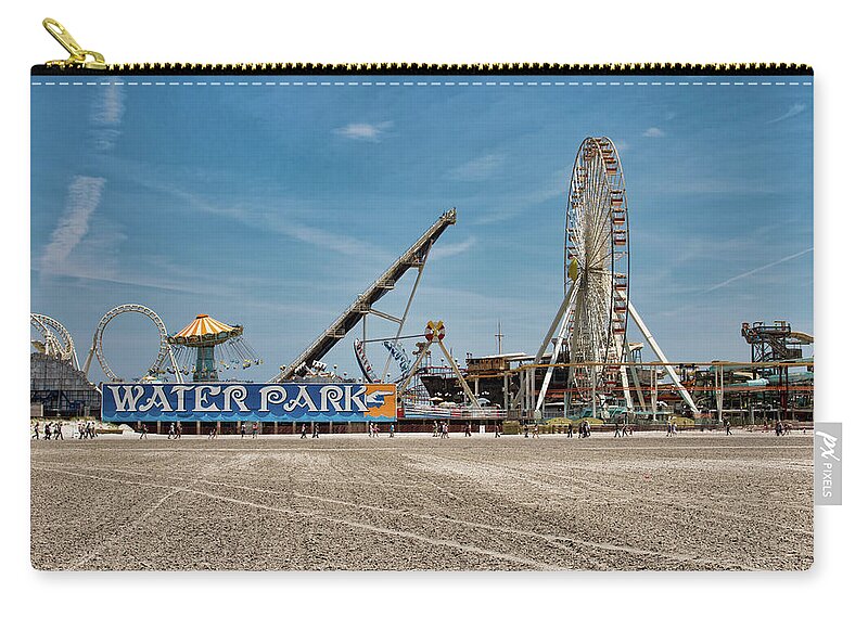 Wildwood Zip Pouch featuring the photograph Mariner's Pier - Wildwood by Kristia Adams