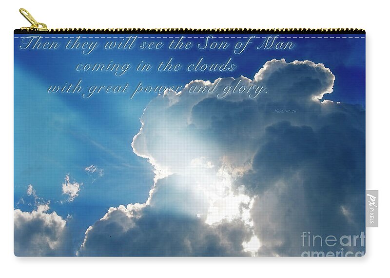 Mark 13:26 Zip Pouch featuring the photograph Mark 13 26 by David Arment