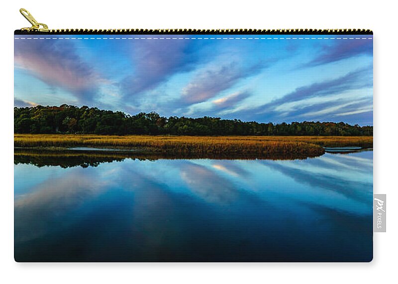 Myrtle Beach Days Collection Zip Pouch featuring the photograph Marsh Walk Shoreline by David Smith