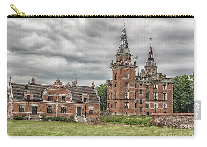 Ancient Zip Pouch featuring the photograph Marsvinsholms castle in Skane by Antony McAulay