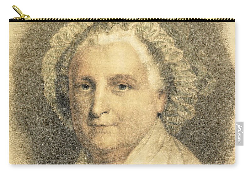 Martha Zip Pouch featuring the painting Martha Washington by American School