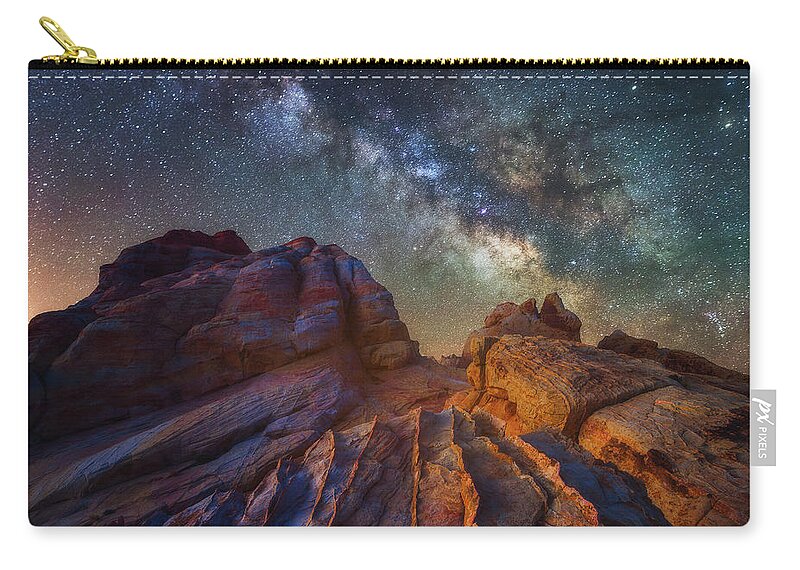 Milky Way Zip Pouch featuring the photograph Martian Landscape by Darren White