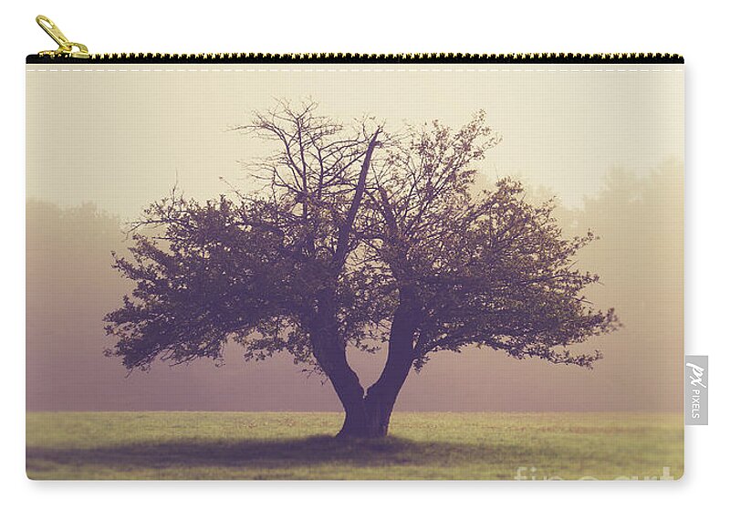 Quote Zip Pouch featuring the photograph Martin Luther Apple Tree Quote by Edward Fielding