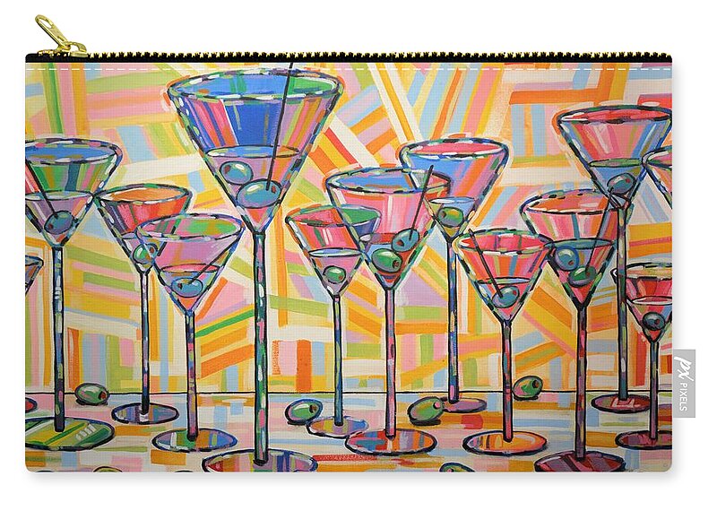 Martini Zip Pouch featuring the painting Martini Hour by Amy Giacomelli