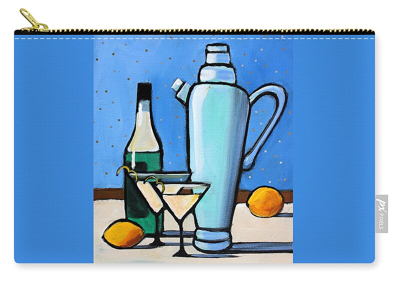 Martini Zip Pouch featuring the painting Martini Night by Toni Grote