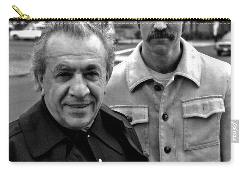 Portrait Zip Pouch featuring the photograph Marty and Guy by Lee Santa