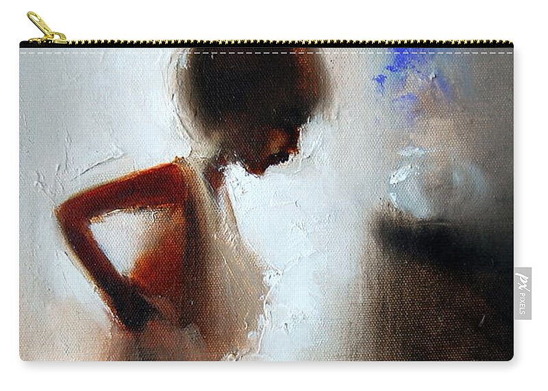 Russian Artists New Wave Zip Pouch featuring the painting Masha by Igor Medvedev