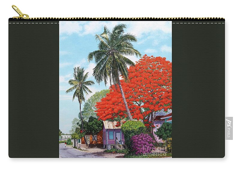 Eddie Zip Pouch featuring the painting Masons Addition II by Eddie Minnis