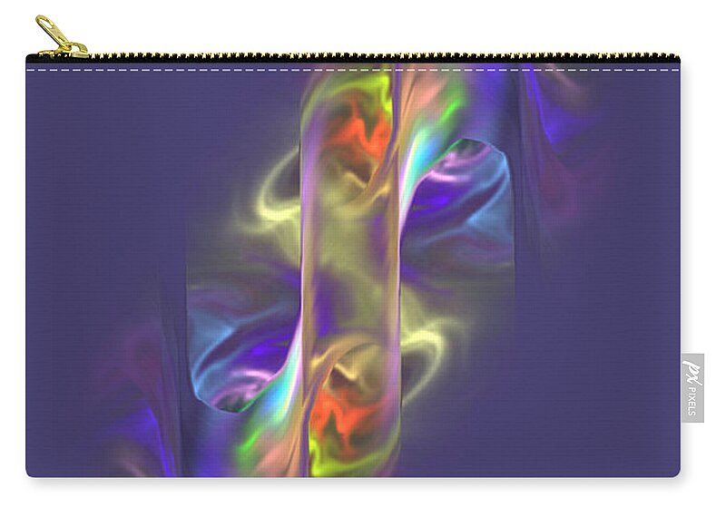 Party Zip Pouch featuring the digital art Masquerade - Prying eyes by Giada Rossi