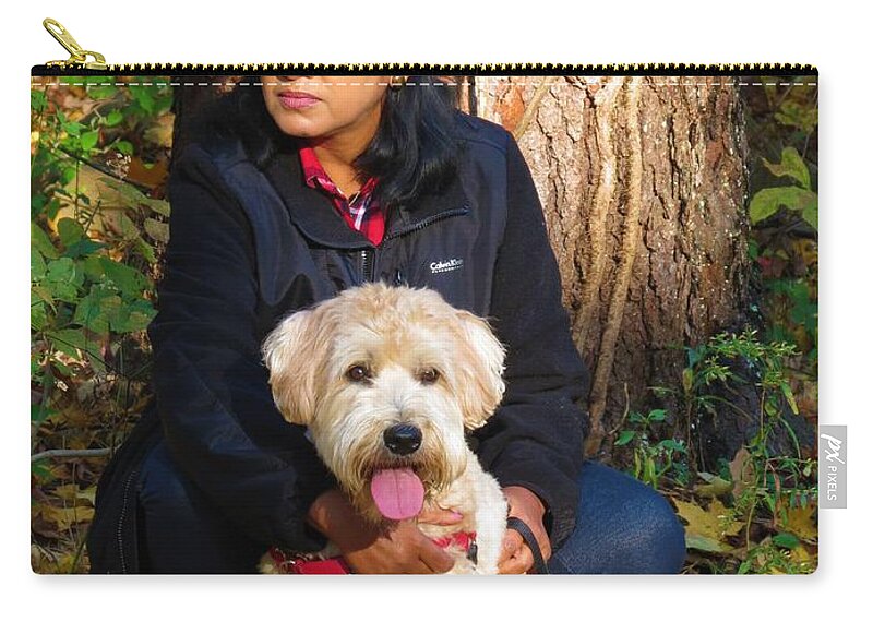 Dogs Zip Pouch featuring the photograph Max baby by Vijay Sharon Govender