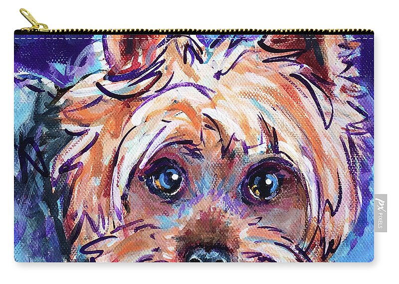  Zip Pouch featuring the painting Max by Judy Rogan