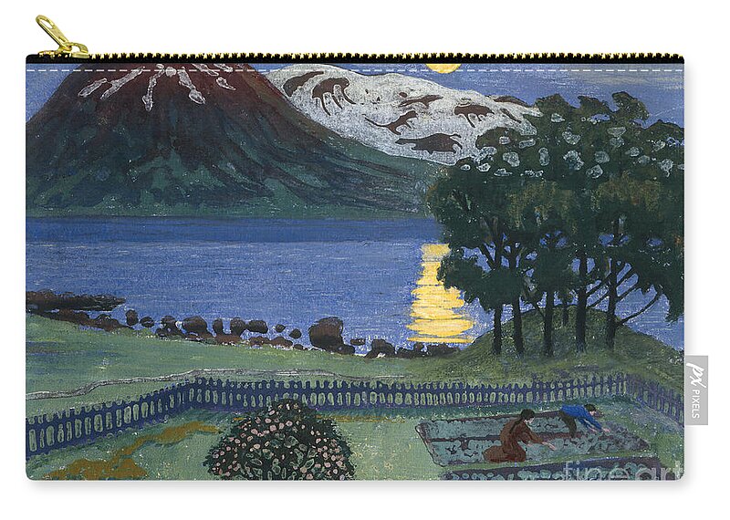 Nikolai Astrup Carry-all Pouch featuring the painting May moon, 1908 by Nikolai Astrup