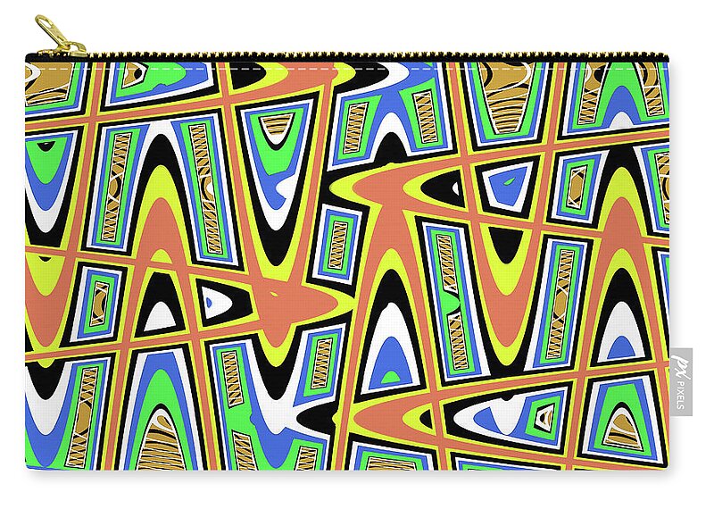 Maybe An Abstract Zip Pouch featuring the digital art Maybe An Abstract by Tom Janca