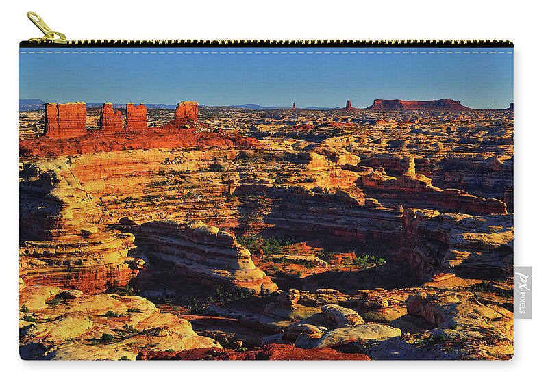 The Maze Zip Pouch featuring the photograph Maze Overlook by Greg Norrell