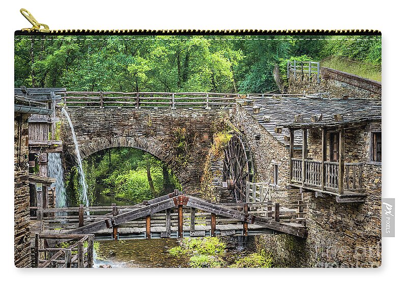 Mazonovo Zip Pouch featuring the photograph Mazonovo watermills by RicardMN Photography