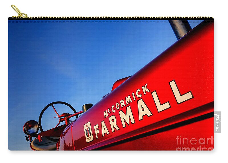 Mccormick Zip Pouch featuring the photograph McCormick Farmall Red Beauty by Olivier Le Queinec