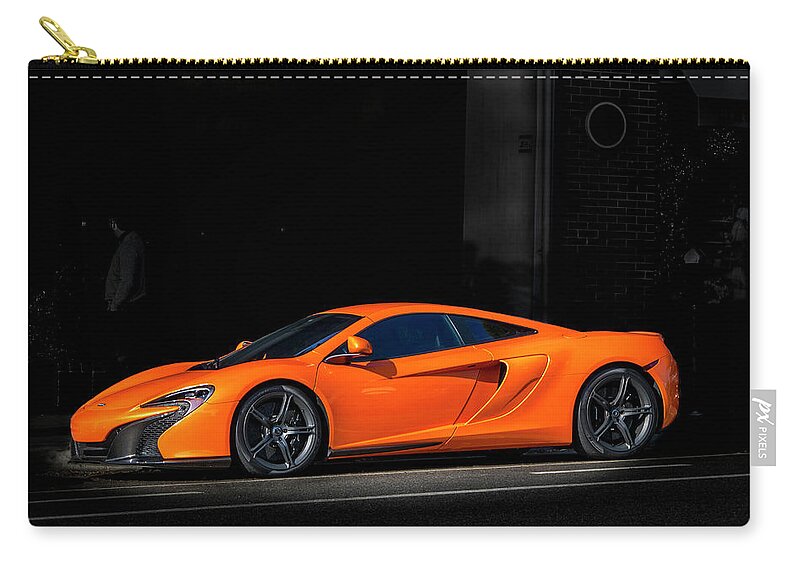 Mclaren Zip Pouch featuring the photograph McLaren 650 S by Gene Parks