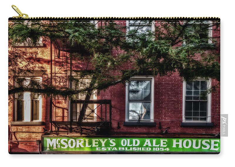 Mcsorley's Old Ale House Carry-all Pouch featuring the photograph McSorley's Old Ale House NYC by Susan Candelario