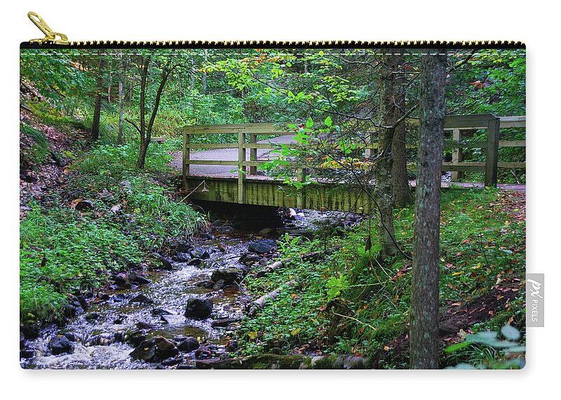 Wisconsin Zip Pouch featuring the photograph Meadering by Kent Nancollas