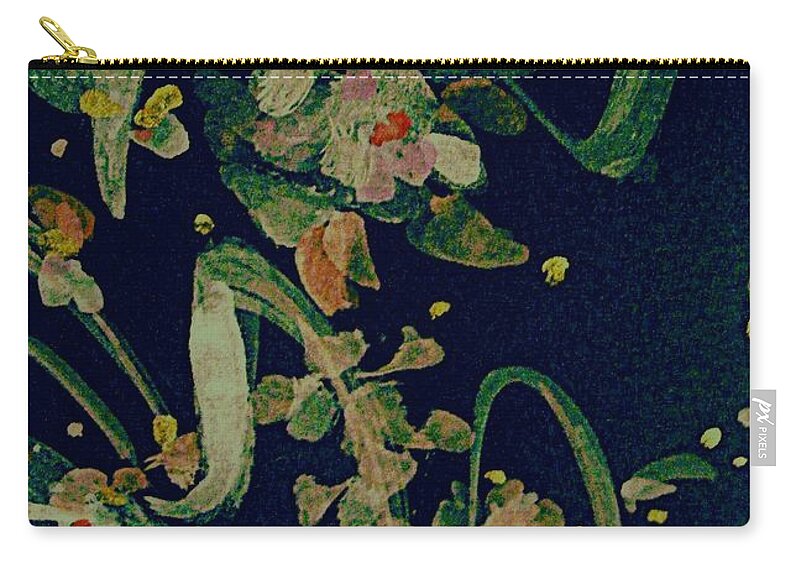 Abstract Gouache Painting Zip Pouch featuring the painting Meadow Song by Nancy Kane Chapman