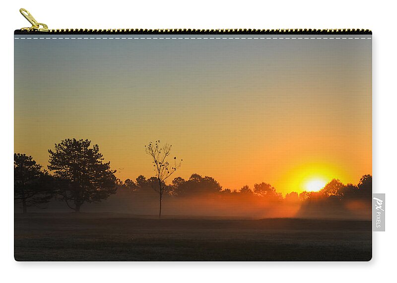 Sun Zip Pouch featuring the photograph Meadow Sunrise by Travis Rogers