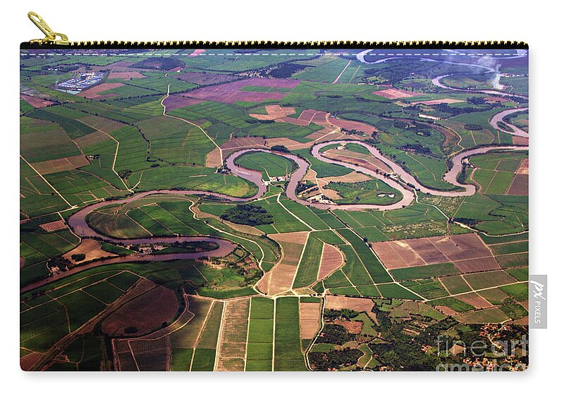 Green Zip Pouch featuring the photograph Meandering In Green Colombia by Al Bourassa
