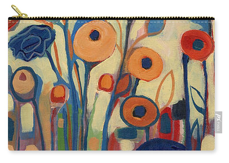  Zip Pouch featuring the painting Meet Me in My Garden Dreams Part B by Jennifer Lommers