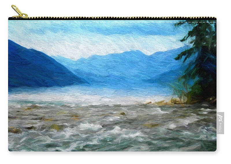 Water Zip Pouch featuring the photograph Meeting Waters by Kathy Bassett