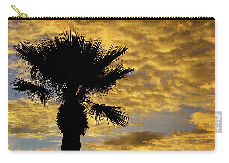 Monsoons Zip Pouch featuring the photograph Mellow Yellow Sunset by Elaine Malott