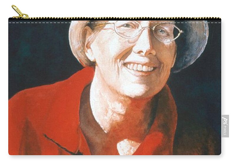 Portrait Zip Pouch featuring the painting Melody by Barbara Pease