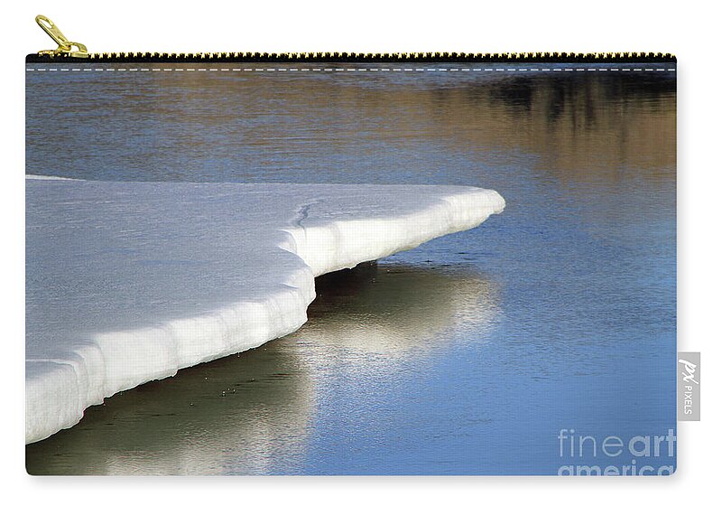 Ice Zip Pouch featuring the photograph Melt Down by Edward R Wisell