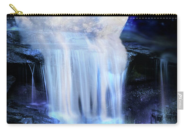 Moon Carry-all Pouch featuring the digital art Melted moon by Lilia D