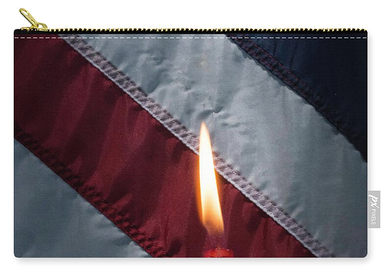 Eternal Flame Zip Pouch featuring the photograph Memorial Day Tribute by Kenneth Cole