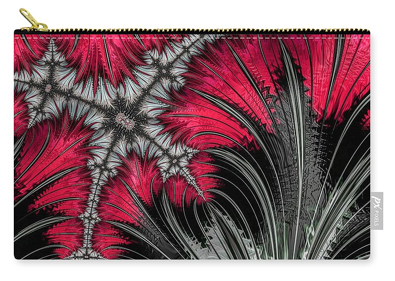 Fractal Zip Pouch featuring the photograph Menacing Approach by Constance Sanders