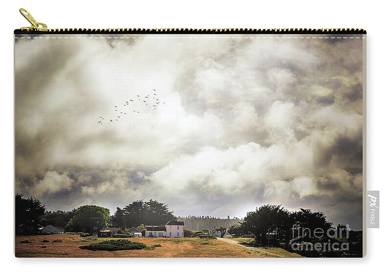 American Zip Pouch featuring the photograph Mendocino House II by Craig J Satterlee