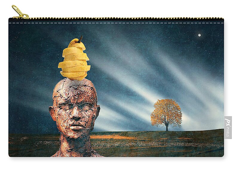 Mentally Balanced Carry-all Pouch featuring the digital art Mentally Balanced by Ally White