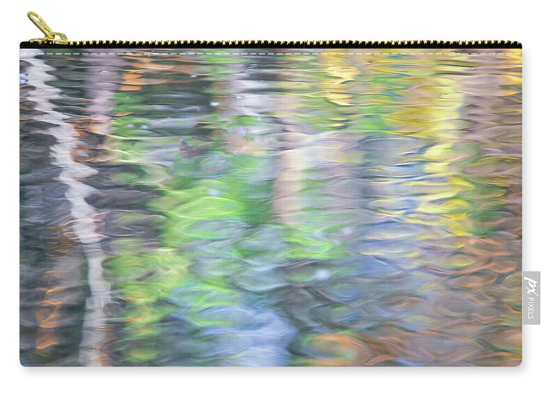Yosemite Zip Pouch featuring the photograph Merced River Reflections 9 by Larry Marshall