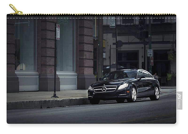 Mercedes-benz Zip Pouch featuring the digital art Mercedes-Benz by Maye Loeser