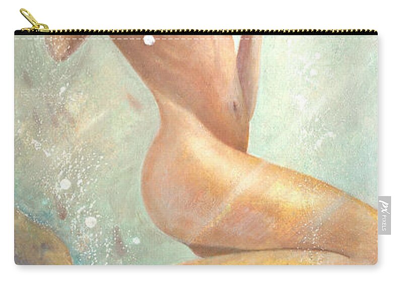 Nude Zip Pouch featuring the painting Mermaid Dream by Michael Rock