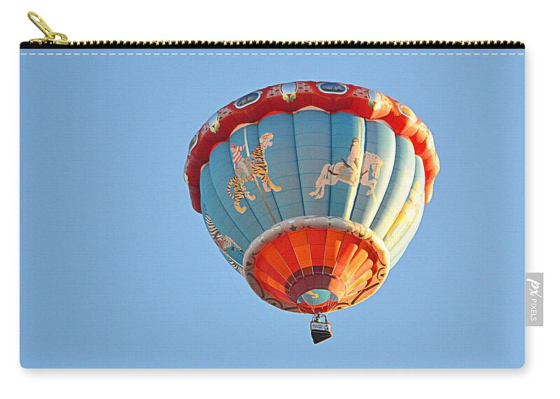 Hot Air Balloon Zip Pouch featuring the photograph Merry Go Round by AJ Schibig