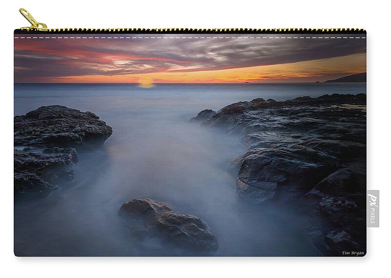 Seascape Zip Pouch featuring the photograph Mesmerized by Tim Bryan