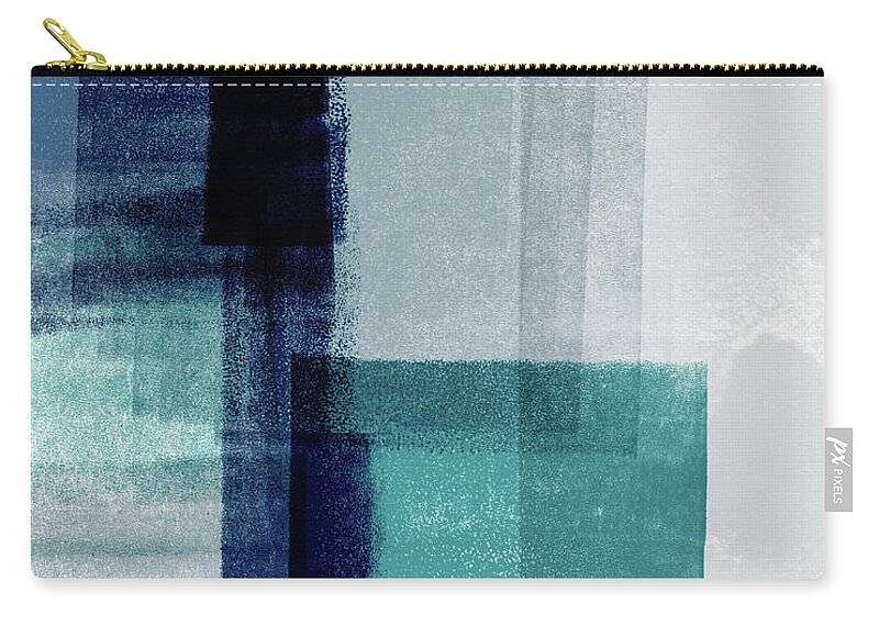 Abstract Zip Pouch featuring the mixed media Mestro 5- Art by Linda Woods by Linda Woods