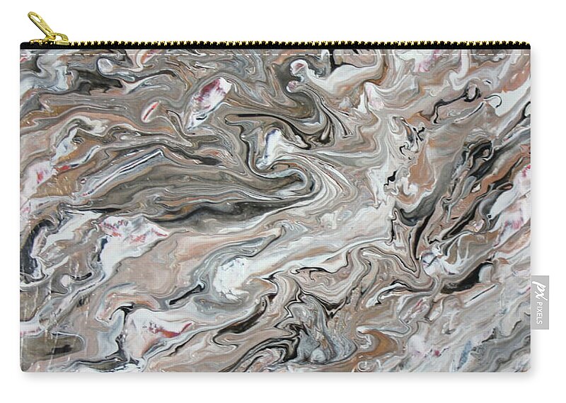 Movement Zip Pouch featuring the painting Metalik 2 by Madeleine Arnett