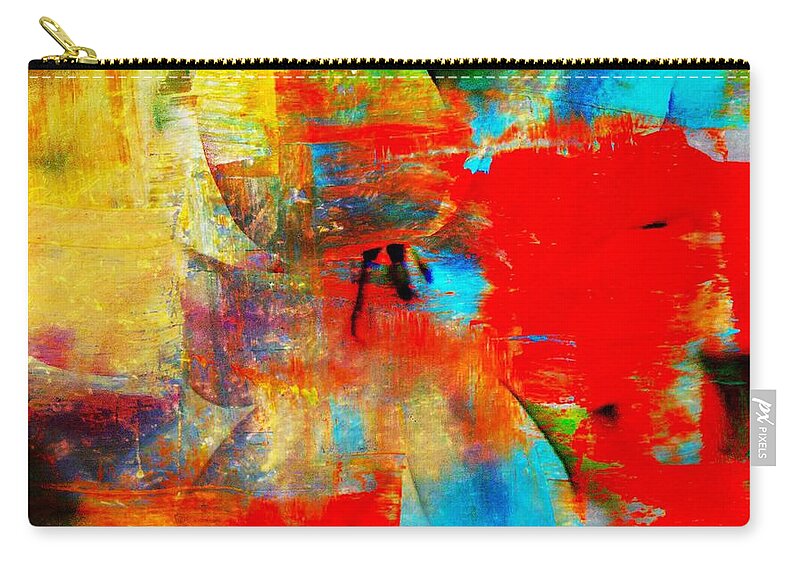 Flower Zip Pouch featuring the mixed media Metamorphosis by Leanne Seymour