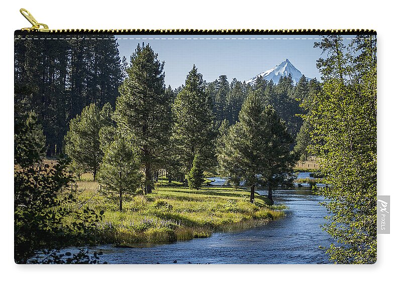 Springs Zip Pouch featuring the photograph Metolius Springs Oregon by Mary Lee Dereske